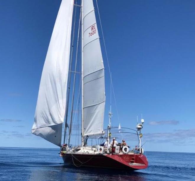 Lilla, Nancy and Simon De Pietro's CNB 76 from Kinsale YC and RORC finish the 935nmile Antigua Bermuda Race  in light airs ©  Tom Clarke